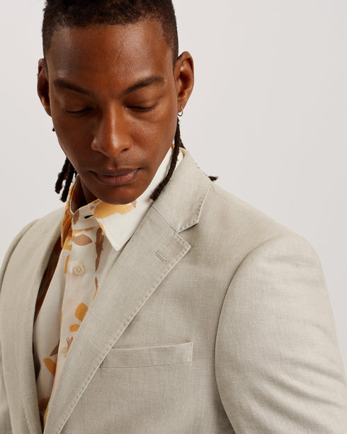 DAMASKJ-Suits-Slim Cotton Linen Blazer- Ted Baker Romania